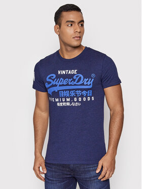 Superdry Superdry T-Shirt Vl Tee M1011356A Granatowy Regular Fit