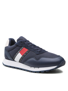 Tommy Jeans Tommy Jeans Sneakersy Retro Leather Tjm Runner EM0EM01081 Granatowy
