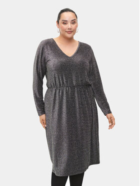 Zizzi Zizzi Každodenní šaty CA02376F Stříbrná Regular Fit