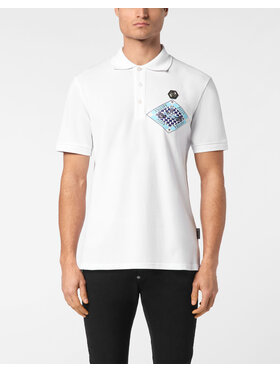 PHILIPP PLEIN PHILIPP PLEIN Polokošeľa 24939 Biela Slim Fit