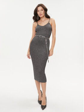 MICHAEL Michael Kors MICHAEL Michael Kors Плетена рокля MH38208AFB Черен Slim Fit