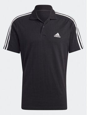 Adidas Polo Majica Essentials Piqué Embroidered Small Logo 3-Stripes Polo Shirt IC9310 Črna Regular Fit