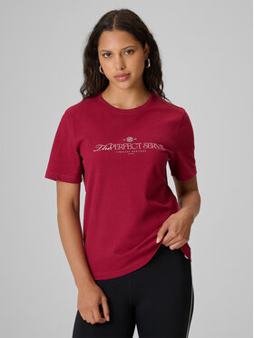 4F 4F T-Shirt COURT SOCIETY Bordowy Relaxed Fit