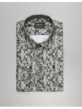 Borgio Borgio Koszula calimera_00541 Zielony Slim Fit