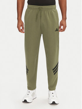 adidas adidas Pantaloni trening Future Icons 3-Stripes JD4891 Verde Loose Fit