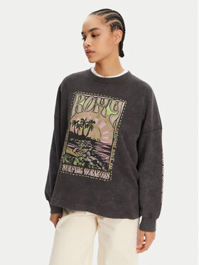 Roxy Roxy Суитшърт ERJKT04276 Сив Relaxed Fit