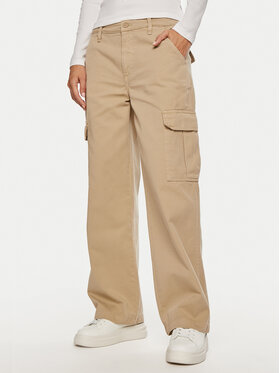 Guess Jeans Guess Jeans Παντελόνι Cargo W4YB61 WGCV1 Μπεζ Relaxed Fit