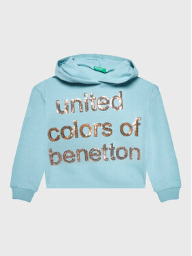 United Colors Of Benetton United Colors Of Benetton Mikina 35TMC201N Modrá Relaxed Fit