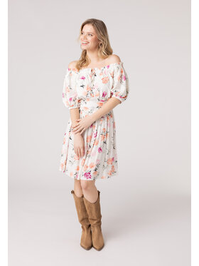 LAURELLA LAURELLA Sukienka letnia Laurella 4UL098112 Beżowy Regular Fit
