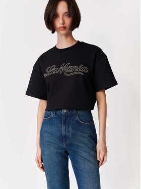 La Mania La Mania T-Shirt LOTTIE Czarny Basic Fit