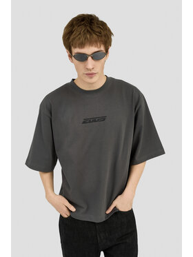 2005 2005 T-Shirt Core Szary Oversize