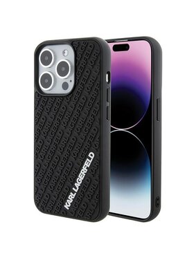 KARL LAGERFELD KARL LAGERFELD Etui na telefon 3D Rubber Multi Logo Czarny