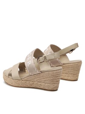 Tommy Hilfiger Espadrile Seasonal Webbing Mid Wedge FW0FW07091 Bež