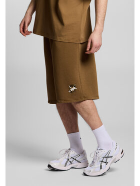 PROSTO. PROSTO. Szorty sportowe Damage Target Beżowy Baggy Fit