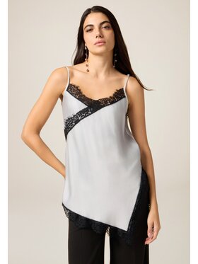 Oltre Oltre Bluzka 2103R003198N0R3 Szary Regular Fit