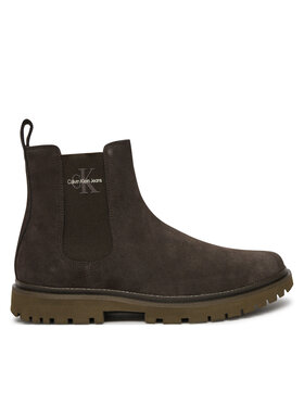 Calvin Klein Jeans Calvin Klein Jeans Jātnieku stila puszābaki Eva Boot Mid Chelsea Iconic Dr YM0YM01080 Brūns