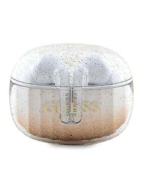 Guess Guess Zestaw prezentowy Słuchawki TWS Glitter Gradient Złoty