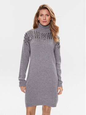 Liu Jo Liu Jo Džemper haljina MS16G 02050 Siva Relaxed Fit