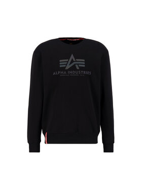 Alpha Industries Alpha Industries Bluza Basic Rainbow Reflective Print Sweatshirt Czarny Regular Fit