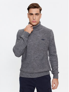 Aeronautica Militare Aeronautica Militare Rollkragenpullover 232MA1455L509 Grau Regular Fit