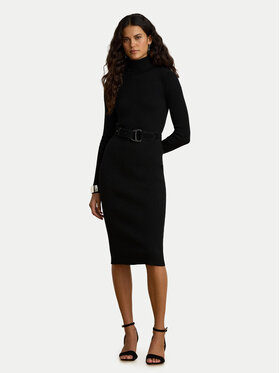LAUREN RALPH LAUREN LAUREN RALPH LAUREN Φόρεμα υφασμάτινο 200P14784001 Μαύρο Slim Fit