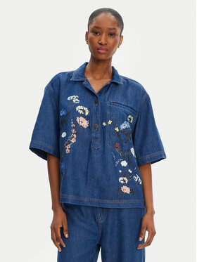 Munthe Munthe Farmering Phor 252100525203 Kék Loose Fit