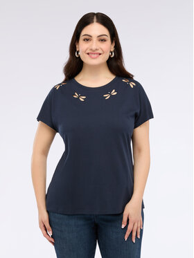 Fiorella Rubino Fiorella Rubino T-Shirt G00CL008720N034 Niebieski Regular Fit