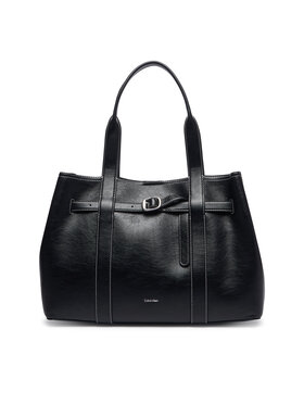 Calvin Klein Calvin Klein Torebka Buckle Medium Work Tote LV04F3549G Czarny