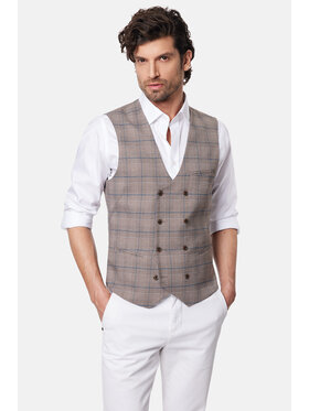 Lancerto Lancerto Kamizelka Roswell KA131124000003 Beżowy Slim Fit