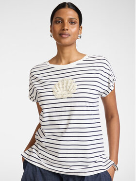 Elena Mirò Elena Mirò T-Shirt G063Z000717N001 Biały Boxy Fit