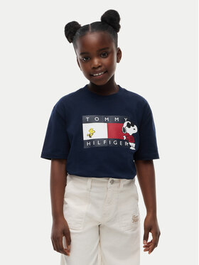 Tommy Hilfiger Tommy Hilfiger T-Shirt Peanuts KS0KS00766 Tmavomodrá Regular Fit