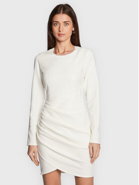 Silvian Heach Silvian Heach Коктейлна рокля CVA22141VE Бял Slim Fit