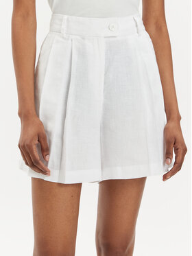 Sisley Sisley Šortky z materiálu 4AGHL9013 Bílá Regular Fit