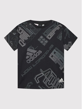 adidas adidas Тишърт Arkd3 Allover Print HD6869 Черен Relaxed Fit