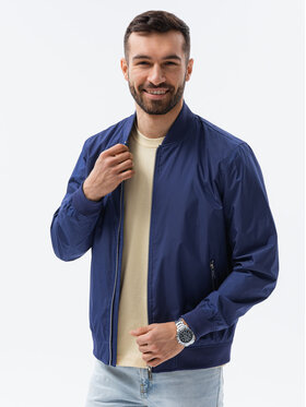 Ombre Ombre Kurtka bomber C439 Granatowy Regular Fit