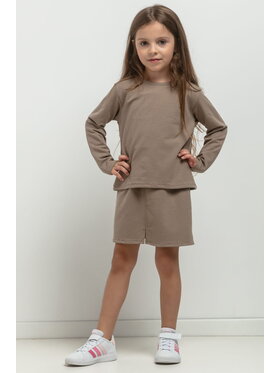 Tessita Tessita Bluza BLUZA MMD41_6_134 Brązowy Basic Fit