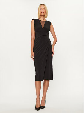 Rinascimento Rinascimento Φόρεμα κοκτέιλ CFC0019179002 Μαύρο Slim Fit