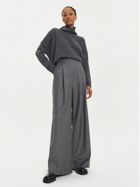 Weekend Max Mara Hlače Melodia 2425136142 Siva Wide Leg