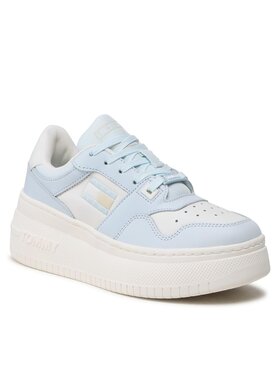Tommy Jeans Tommy Jeans Sneakersy Tjw Retro Basket Flatform Mix EN0EN02208 Modrá