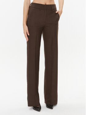 Marella Marella Medžiaginės kelnės Siluro 2331360936200 Ruda Regular Fit