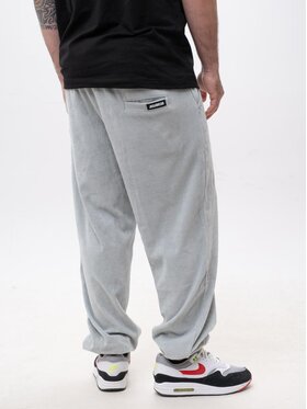 Jigga Wear Jigga Wear Spodnie materiałowe Spodnie Sztruksowe Męskie Szare Jigga Wear Cord XXL Szary Loose Fit