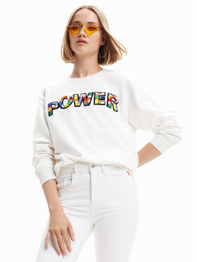 Desigual Desigual Džemperis Power 23SWSK01 Balta Regular Fit