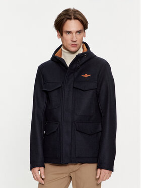 Aeronautica Militare Aeronautica Militare Vlnený kabát 232AB2115CT3157 Tmavomodrá Regular Fit