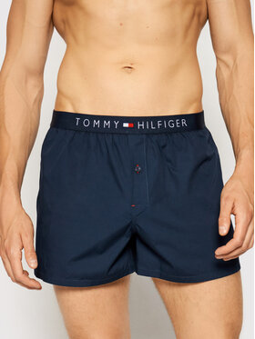 Tommy Hilfiger Tommy Hilfiger Bokserki Cotton Woven Boxer Icon 1U87905489 Granatowy