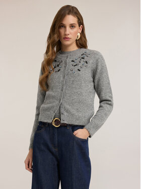 Motivi Motivi Cardigan M054W003729N013 Grigio Regular Fit