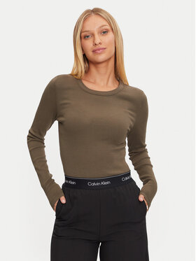Calvin Klein Jeans Calvin Klein Jeans Bluză J20J224640 Verde Slim Fit