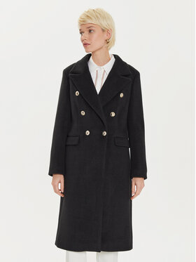 Maryley Maryley Демісезонний плащ 24IB810/15NE Чорний Regular Fit