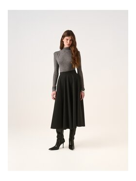 La Mania La Mania Gonna midi BLAIR Nero Classic Fit