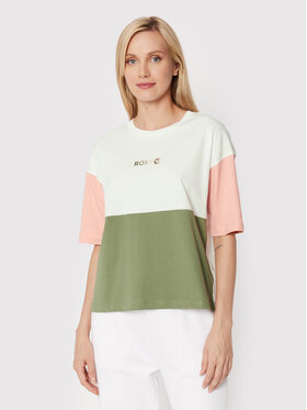 Roxy Roxy T-Shirt Eceg Super Day ERJZT05416 Kolorowy Relaxed Fit