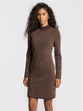 MICHAEL Michael Kors MICHAEL Michael Kors Strickkleid MH180NV5KZ Braun Regular Fit